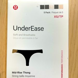 Lululemon UnderEase mid-rise thong underwear 5 Pack